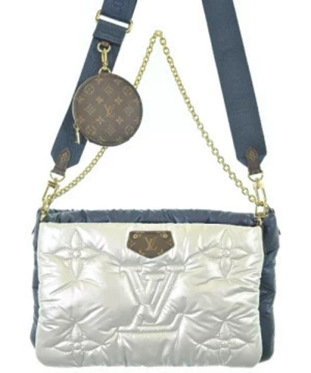Louis Vuitton Monogram Pillow Multi Pochette Accessoires Maxi quilted silver